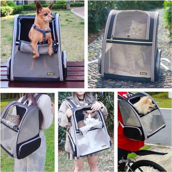 Innovative Traveler Bubble Backpack Pet Carriers for Cats and Dogs (Black) - Picture 5 of 7